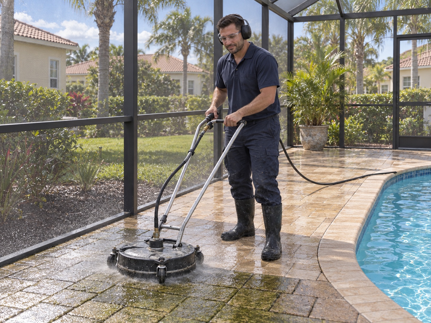 Pool Deck Cleaning by TRF Exterior